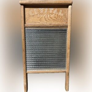 Vintage Crystal Cascade model 2080, Columbus Washboard Co, Heavy Glass Washboard